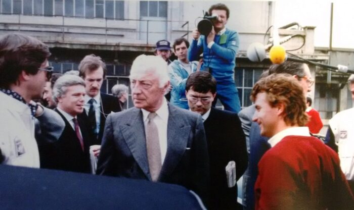 A colloquio con l'Avvocato Gianni Agnelli e René Arnoux, pilota F1