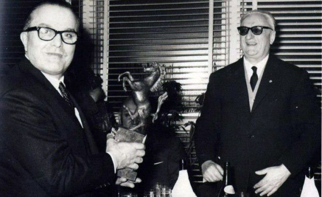 Luigi Chinetti con Enzo Ferrari.